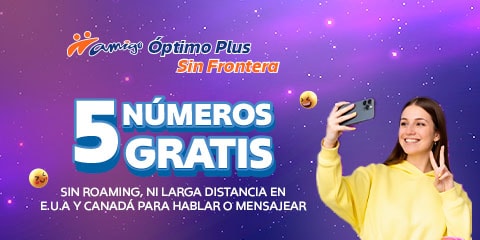 disfruta de cinco numeros gratis para hablar y mensajear con amigo optimo sin frontera