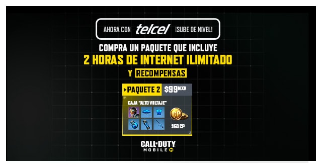 ahora con telcel sube de nivel compra un paquete dos horas y disfuta de internet ilimitado