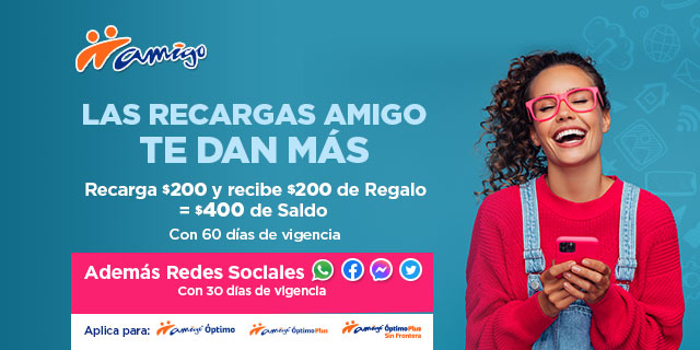 tus recargas amigo te dan siempre mas obten saldo de regalo en todas tus recargas