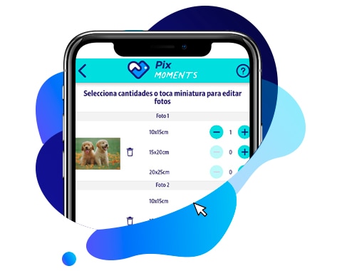 elige las fotos de tu galeria para que las pidas a impresion recuerda revivir momentos