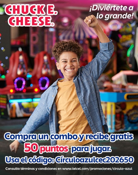 chuck e cheese te invitan a pasar un dia fantastico en compania de toda tu familia
